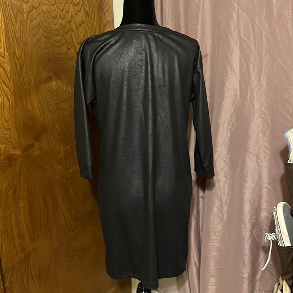 Gabrielle Union New York & company faux leather mini dress,sz.S - Picture 2 of 4